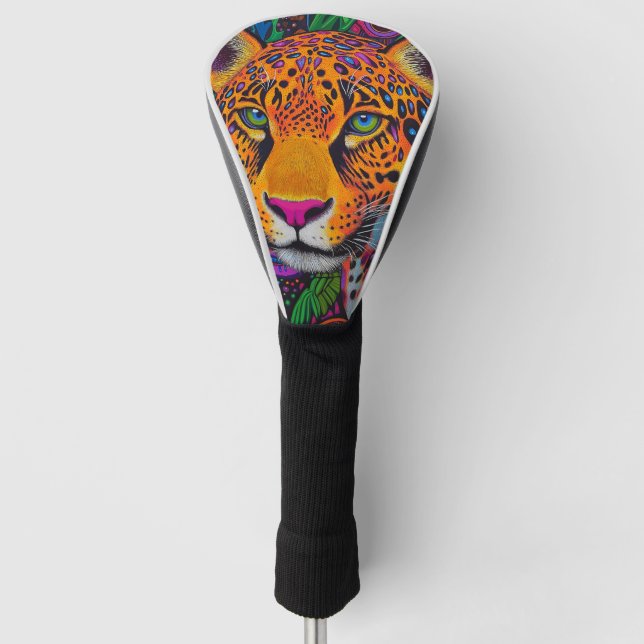 Leopard Luminous  Golf Head Cover (Front)