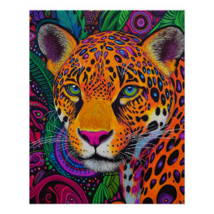 Leopard Luminous Poster