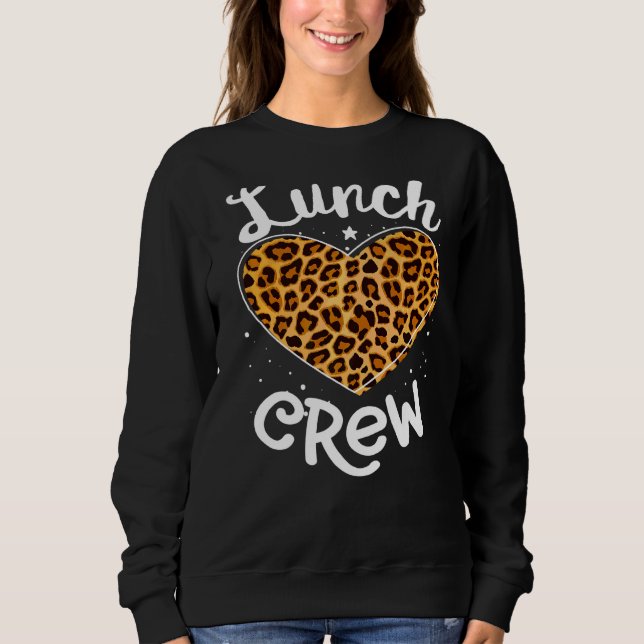 Leopard Lunch Crew Group Matching School Cafeteria Sweatshirt (Front)