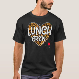 Leopard Lunch Crew Group Matching School Cafeteria T-Shirt
