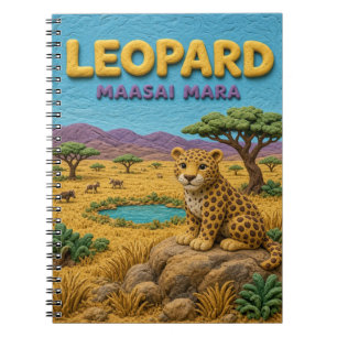 Leopard Maasai Mara Modern KlayKoo Notebook