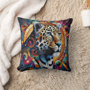 Leopard Majesty: Bold Jungle Vibes Cushion