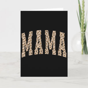 Leopard Mama,retro Heart Mama, Gift For Mom,mama S Card