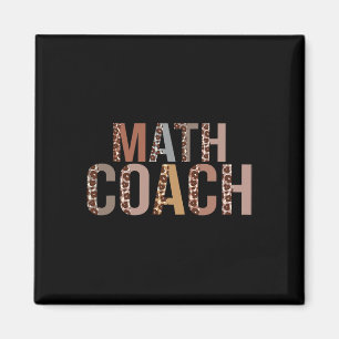Leopard Math Coach Supplies Fun Back To School Magnet
