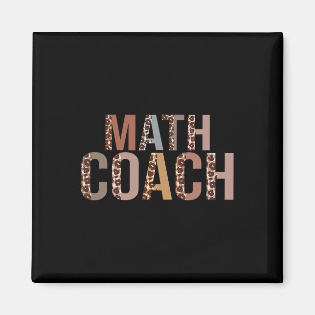 Leopard Math Coach Supplies Fun Back To School  Magnet (Front)