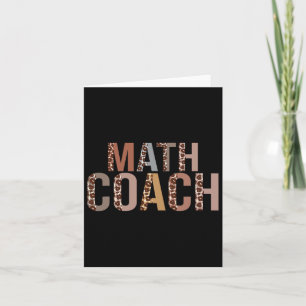 Leopard Math Coach Supplies Fun Ck To School Card