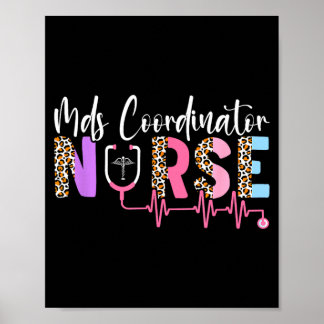Leopard Mds Nurse Funny Mds Nursing Mds Nurses Poster