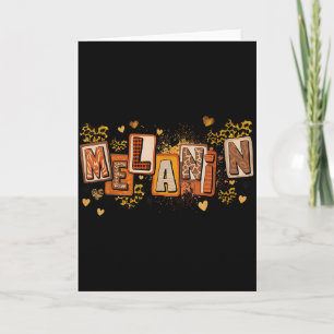 Leopard Melanin Black Girl Magic Black History Mon Card