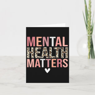 Leopard Mental Health Problems Awareness Month  Card