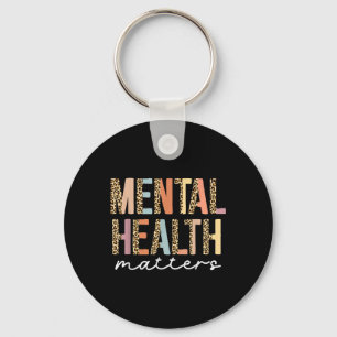 Leopard Mental Health S Human Brain Illness Awaren Key Ring