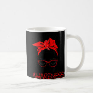 Leopard Messy Hair Bun Stroke Awareness Survivor W Coffee Mug