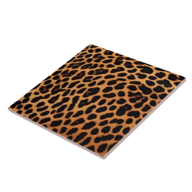 Leopard Modern Cat Animal Print Collection Tile (Side)