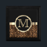 Leopard Monogram | Black and Brown Gift Box<br><div class="desc">Keepsake Gift Box. ⭐This Product is 100% Customisable. *****Click on CUSTOMIZE BUTTON to add, delete, move, resize, changed around, rotate, etc... any of the graphics or text or use the fill in boxes. ⭐99% of my designs in my store are done in layers. This makes it easy for you to...</div>