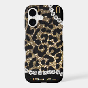 Leopard Monogram Glitter