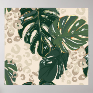 Leopard Monstera: Jungle Print Vintage.