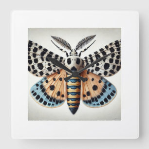 Leopard Moth 170924IREF228 - Watercolor Square Wall Clock