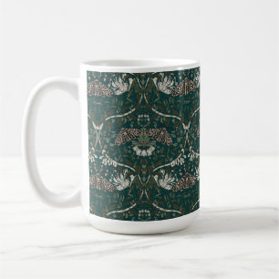 Leopard Moth and Honeysuckle Botanical Vintage Coffee Mug