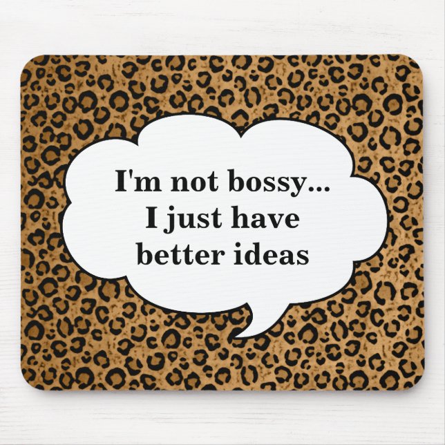 Leopard Mousepad - Bossy (Front)