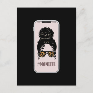 Leopard Mum, Fun Selfie Mum Life, Funny Leopard P Postcard