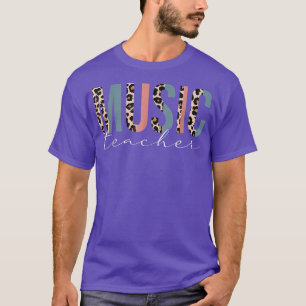 Leopard Music Teacher Cute Back To School Supplies T-Shirt