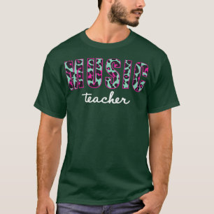 Leopard Music Teacher Cute Back to School Supplies T-Shirt