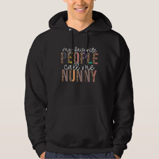 Leopard My Favorite People Call Me Nunny Mothers D Hoodie