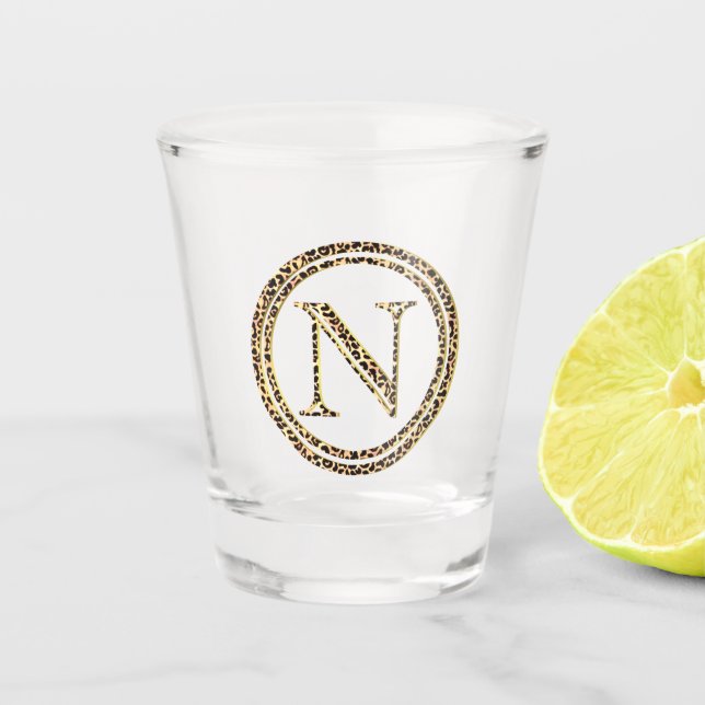 Leopard N Shot Glass (Front)