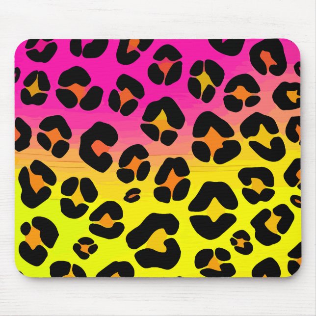 Leopard neon mouse mat (Front)