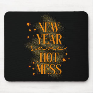 Leopard New Year Same Hot Mess New Year's Eve Reso Mouse Mat