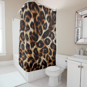 Leopard Nights: Bold Elegance for Sleep Shower Curtain