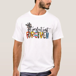 Leopard Not Perfect Just Forgiven Christian Wester T-Shirt