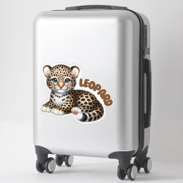 LEOPARD - NURSERY STICKER (Suitcase)