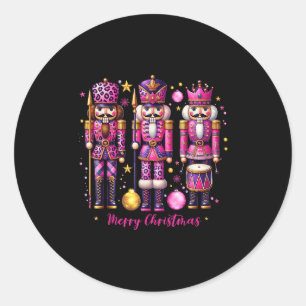 Leopard Nutcracker Nk Christmas 2024 Xmas Pajamas  Classic Round Sticker