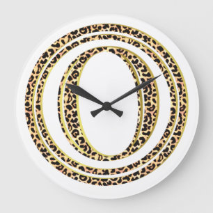 Leopard O Large Clock