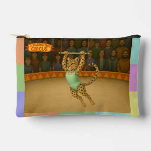 Leopard on a trapeze accessory pouch