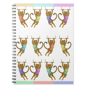 Leopard on a trapeze Beach Towel Notebook
