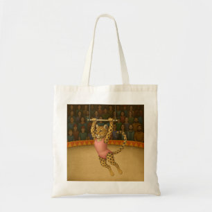 Leopard on a trapeze Tote Bag