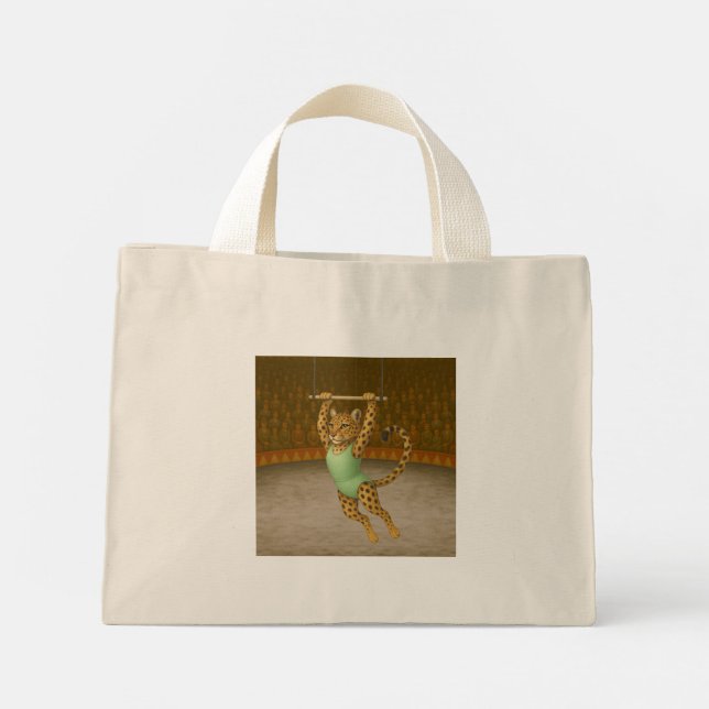 Leopard on a trapeze Tote Bag (Back)