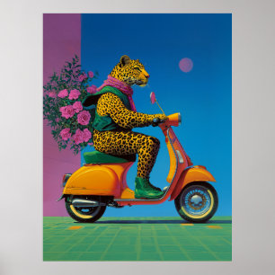 Leopard on Wheels: A Stylish Ride, Poster