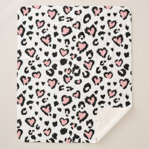 Leopard or jaguar seamless pattern, textured fashi sherpa blanket