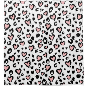 Leopard or jaguar seamless pattern, textured fashi shower curtain