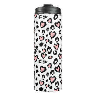 Leopard or jaguar seamless pattern, textured fashi thermal tumbler