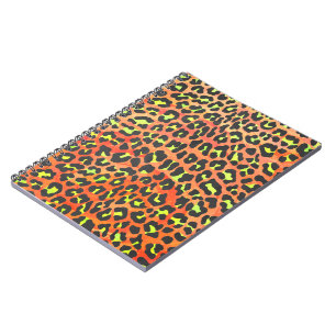 Leopard Orange and Yellow Print Notebook