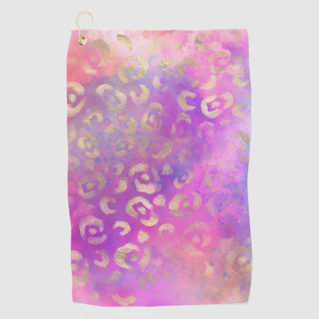Leopard Paint Series Design 11 Golf Towel (Front)
