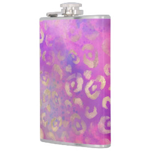 Leopard Paint Series Design 11 Hip Flask