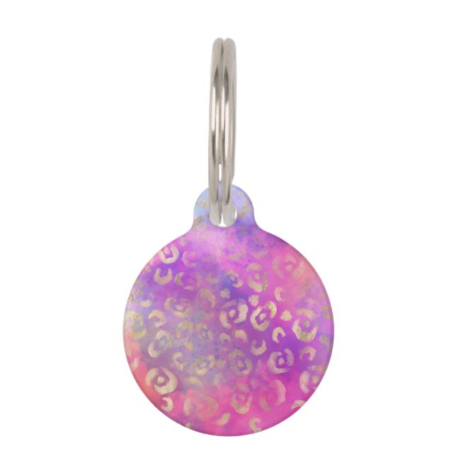 Leopard Paint Series Design 11  Pet Tag (Front)