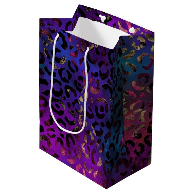Leopard Paint Series Design 16   Medium Gift Bag (Front Angled)