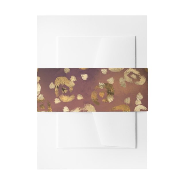 Leopard Paint Series Design 7  Invitation Belly Band (Front Example)