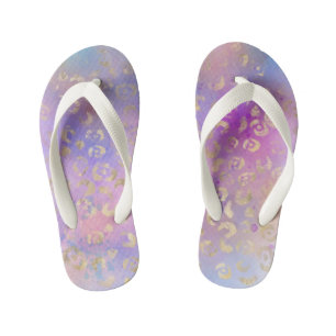 Leopard Paint Series Design 8 Kid's Flip Flops