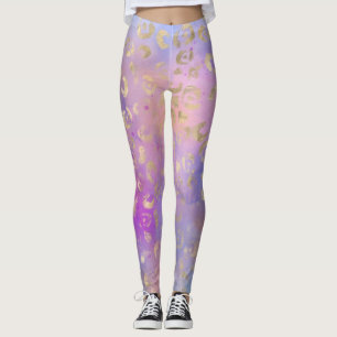 Leopard Paint Series Design 8  Leggings
